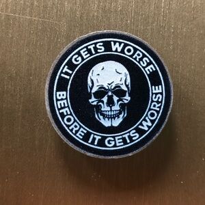 Black and White Skull Acrylic Pin